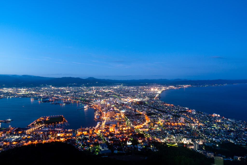 Night View of Hakodate, hokkaido, japan