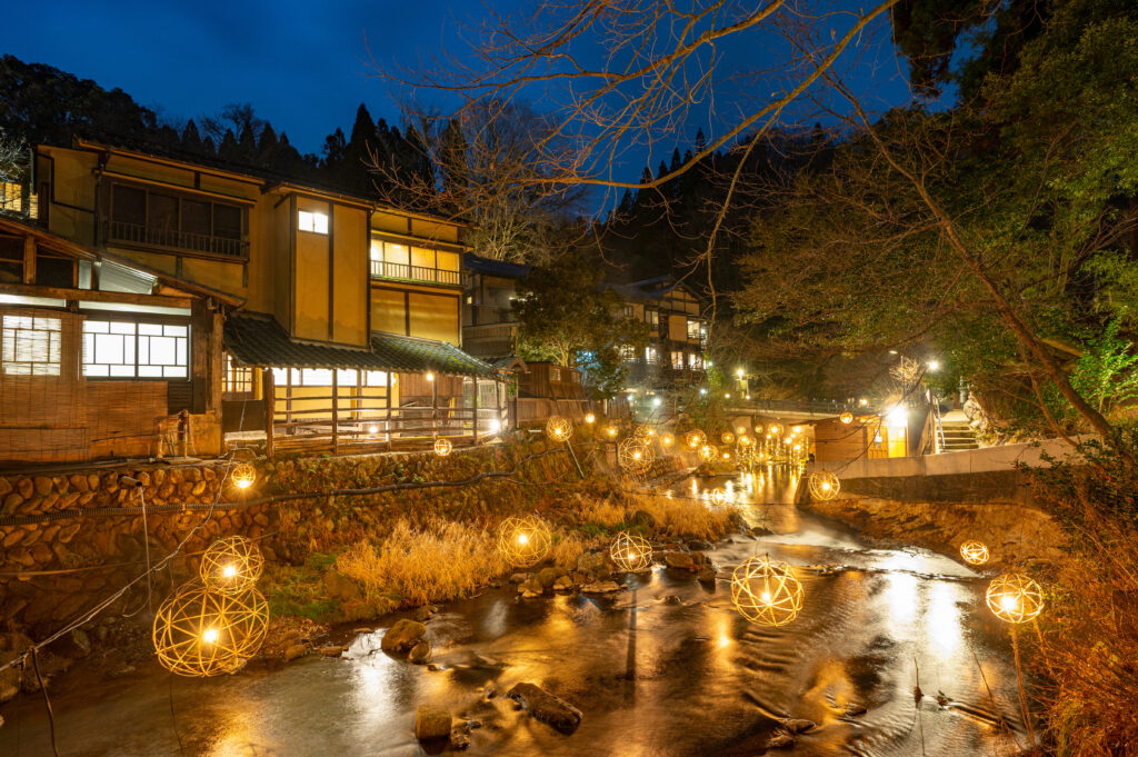 Kurokawa Onsen Yuakari, kumamoto, japan